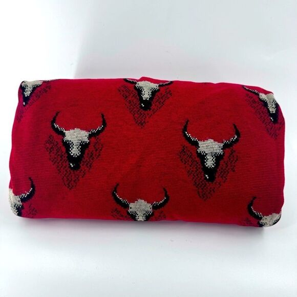 NWT Authentic Barn Fly Cow Skull Throw blanket 60 x 60 - Picture 3 of 11